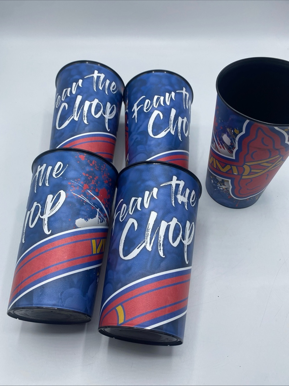 Atlanta Braves Baseball MLB Stadium 32oz Souvenir Feat The Chomp Plastic Cups 5 - Picture 6 of 8